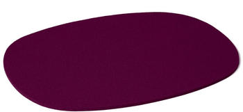 HEY-SIGN 4er Spar-Set Tischset oval aus Naturfilz - aubergine - 45x35 cm