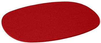 HEY-SIGN 4er Spar-Set Tischset oval aus Naturfilz - rot - 45x35 cm