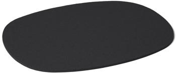 HEY-SIGN 4er Spar-Set Tischset oval aus Naturfilz - schwarz - 45x35 cm