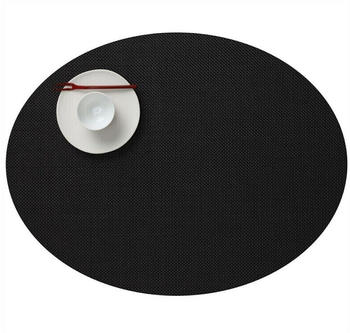 Chilewich Mini Basketweave Oval Platzset 4er-Set - Black - 4 Stück à 36x49 cm