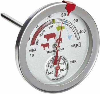 TFA Dostmann Analoges Braten- / Ofenthermometer aus Edelstahl silber (14.1027)