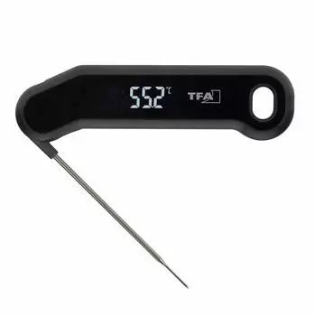 TFA Dostmann Digitales Fleischthermometer 0,6s Messung ±0,3°C schwarz (14.1519.01)