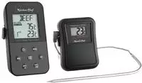 TFA Dostmann 14.1504 Grill-Thermometer Kabelsensor, Alarm, mit Timer, &Uuml;berwachung