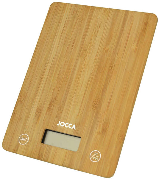 Jocca digitale Küchenwaage aus Bambus mit LCD Display und Tragkraft bis 5kg