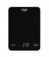 Adler AD 3177 Digitale K&uuml;chenwaage 10 kg USB wiederaufladbar Schwarz (AD 3177b)