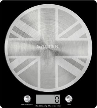 Salter Digitale Küchenwaage Waage 5kg Kapazität Edelstahl Plattform Union Jack