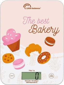 Little Balance Bakery 8717 Slim Bakery USB-R K&uuml;chenwaage ohne Batterie, wiederaufladbar, USB, reparierbar, 5 kg, Bakery