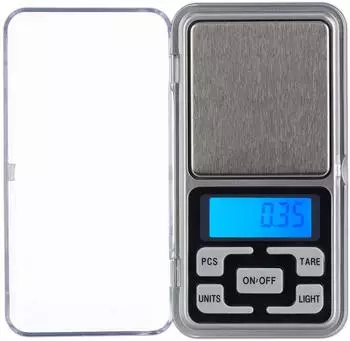 Relaxdays Digitale Feinwaage 200g LCD-Display, Edelstahl, 2er-Set