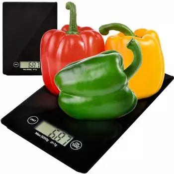 Iso Trade Digitale K&uuml;chenwaage slim, 5kg, LCD (1158)