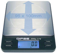Dipse Digitalwaage TP-2000, 6096, bis 2kg, mit Abschaltautomatik, Teilung 0,1g