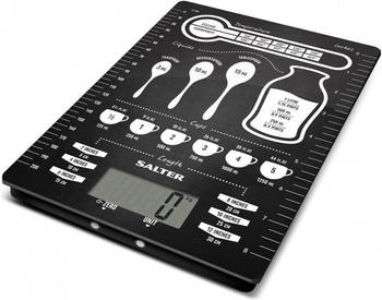 Salter 1171 CNDR Conversions Digital Kitchen Scales - Black, Küchenwaage, Schwarz