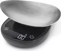 Caso K&uuml;chenwaage, Edelstahl, digitale Anzeige, Sensor-Touch-Bedienung, bis 0,5 kg