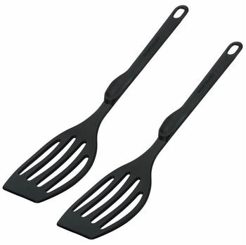 Westmark 2 Pfannenwender, Länge je: 28,3 cm, Kunststoff, Flonal, Schwarz, 203522E3