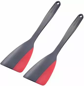 Westmark Flexi Pfannenwender/Schaber mit Silikonkante, 31cm, 2er-Set (157022E3)