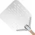 LuxusKollektion Pizzaschieber Aluminium 40x30cm, abnehmbarer Holzgriff
