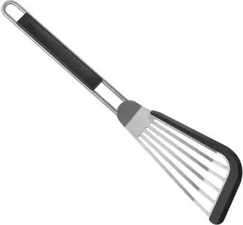 Kuhn Rikon Soft Edge ESSENTIAL Pfannenwender, Edelstahl mit Silikonkante (24332)