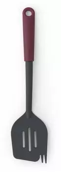 Brabantia Tasty+ Pfannenwender und Fleischgabel, aubergine rot (122781)