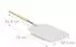 Relaxdays Pizzaschaufel eckig, 2er Set (Silber/Braun)