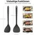 LuxusKollektion Wok-Spatel Silikon, hitzebeständig bis 315°C, schwarz