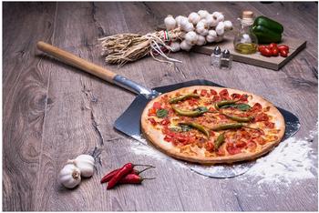 Culinario Pizzaschaufel aus Aluminium/Holz 35,5 x 30,5 cm