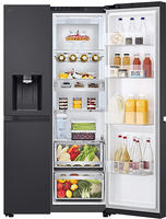 LG GSLE91EVAB Freistehend Side-by-Side K&uuml;hlschrank, 623 l Nutzinhalt, Total NoFrost,