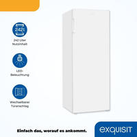 exquisit Vollraumk&uuml;hlschrank "KS320-V-H-040D weiss" 142,6 cm hoch 54,5 cm breit