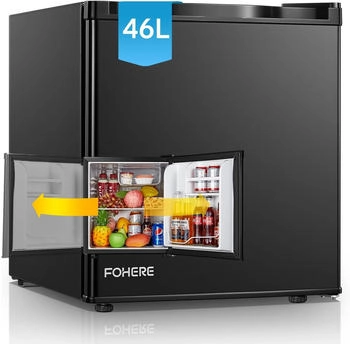 FOHERE Mini Kühlschrank 46L Schwarz