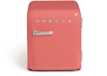 CREATE Fridge Retro 48L red-inox