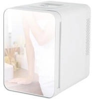 Adler AD 8085 Minik&uuml;hlschrank mit Spiegel 4 L Wei&szlig;, tragbar f&uuml;rs Auto