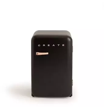 CREATE Fridge Retro 107L black/rose gold