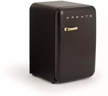 CREATE Fridge Retro 107L black/gold
