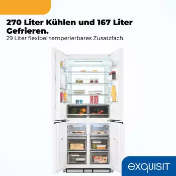 Exquisit EMD470-170-200E inoxlook-weiss – Durchdachte Aufteilung für den Familienalltag