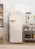 CREATE RETRO FRIDGE 150 Cremeweiß/ Griff TERRACOTA