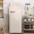 CREATE RETRO FRIDGE 150 Cremeweiß/ Griff TERRACOTA