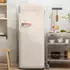 CREATE RETRO FRIDGE 150 Cremeweiß/ Griff TERRACOTA