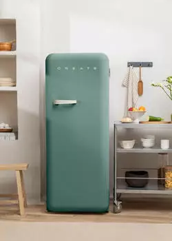 CREATE RETRO FRIDGE 150 OFF WHITE Salbeigrün