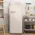 CREATE RETRO FRIDGE 150 Cremeweiß/ SILVER Griff