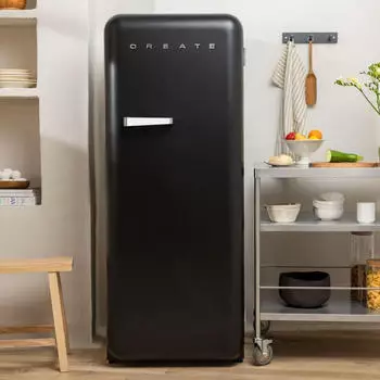 CREATE RETRO FRIDGE 150 schwarz/silber