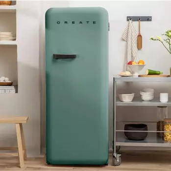 CREATE RETRO FRIDGE 150 Schwarz Salbeigr&uuml;n