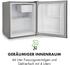 Klarstein Snoopy Eco Mini-Kühlschrank 46 Liter silber