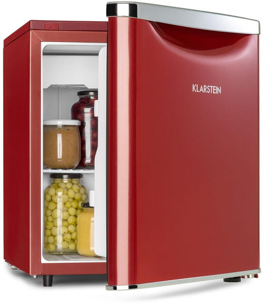 Klarstein Yummy Kühlschrank mit Gefrierfach 47 Liter rot