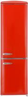 exquisit K&uuml;hl-/Gefrierkombination "RKGC250-70-H-160E rot" 181 cm hoch 55 cm breit