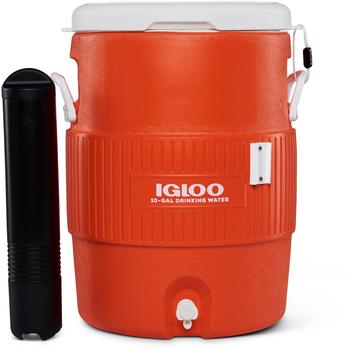Igloo 10 Gallon Seat Top Cup Dispenser Orange White