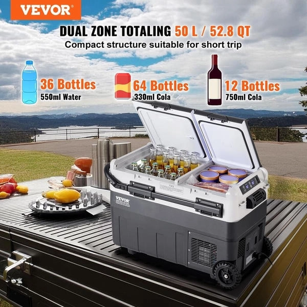 VEVOR Autokühlschrank 25L Dual Zone - -20°C Bis +20°C - Kompressor Kühlung