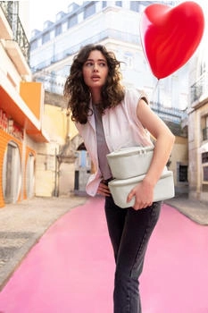 Reisenthel coolerbag M pocket herringbone sand
