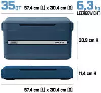 Coleman Snap-n-go Qt 55 Faltbare K&uuml;hlbox 52 Liter Sapphire 2229731"-"183593532