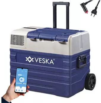 VESKA VSK-52L Kompressor K&uuml;hlbox Blau 52L