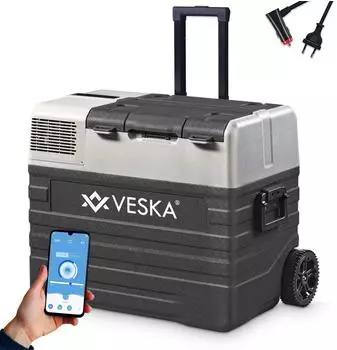 VESKA VSK-52L Kompressor K&uuml;hlbox Anthrazit 52L