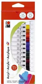 Marabu 121000200 Acrylfarben 12er-Sortierung 12 x 12 ml Tuben