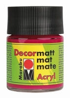 Marabu 14010 005 032, Marabu Acrylfarbe Decormatt 14010 005 032, karminrot, 50ml 50